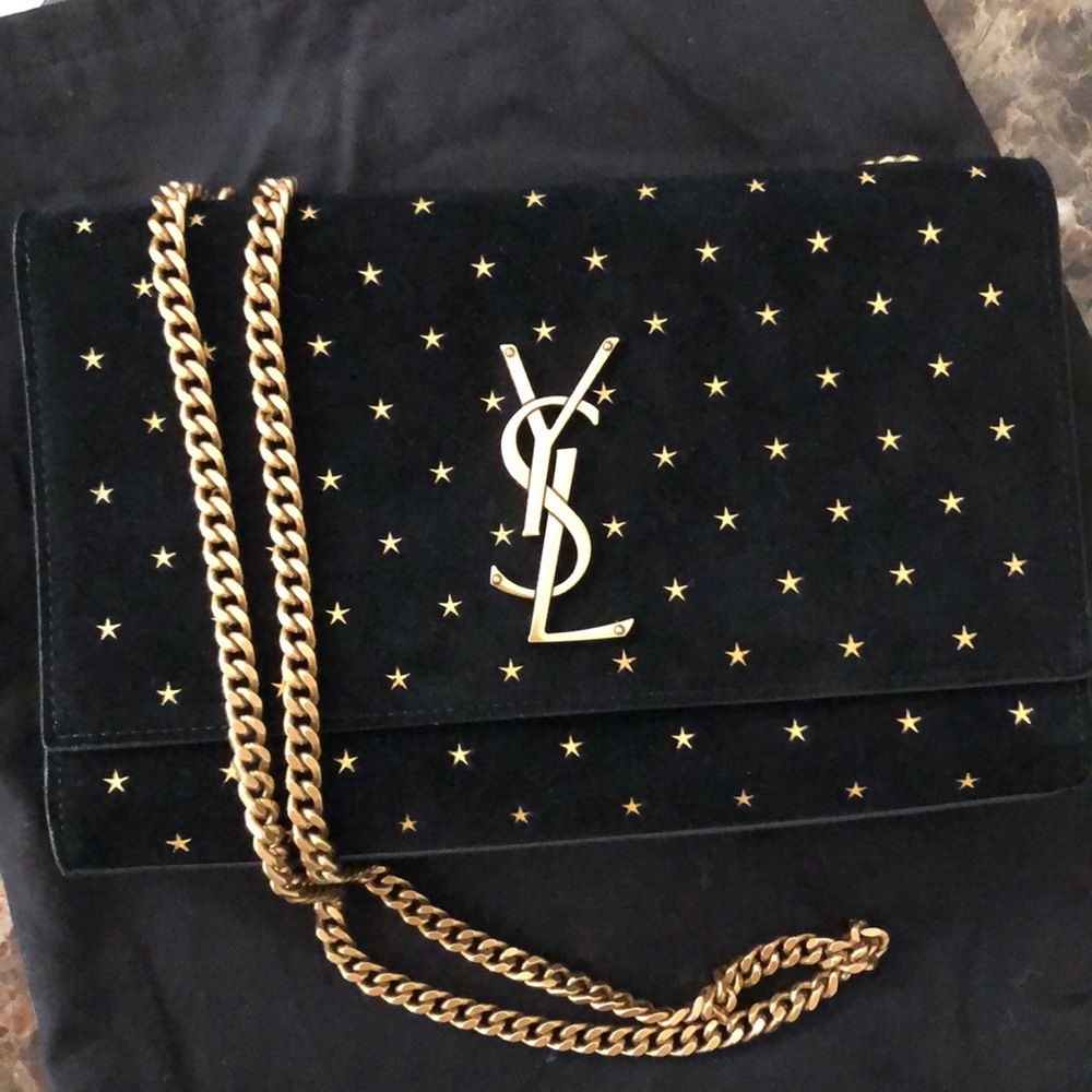 YSL BLACK SUEDE STAR KATE